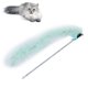 thumbnail image 4 of Juguete De Juguete Para Gatos, Juguetes Interactivos De Plumas De Gato No Tóxicos De Hadas Para Jugar Al Ejercicio De Persecución Para Gatitos De Gatos De Interior Cergrey Pluma de seda plateada verde, 4 of 8
