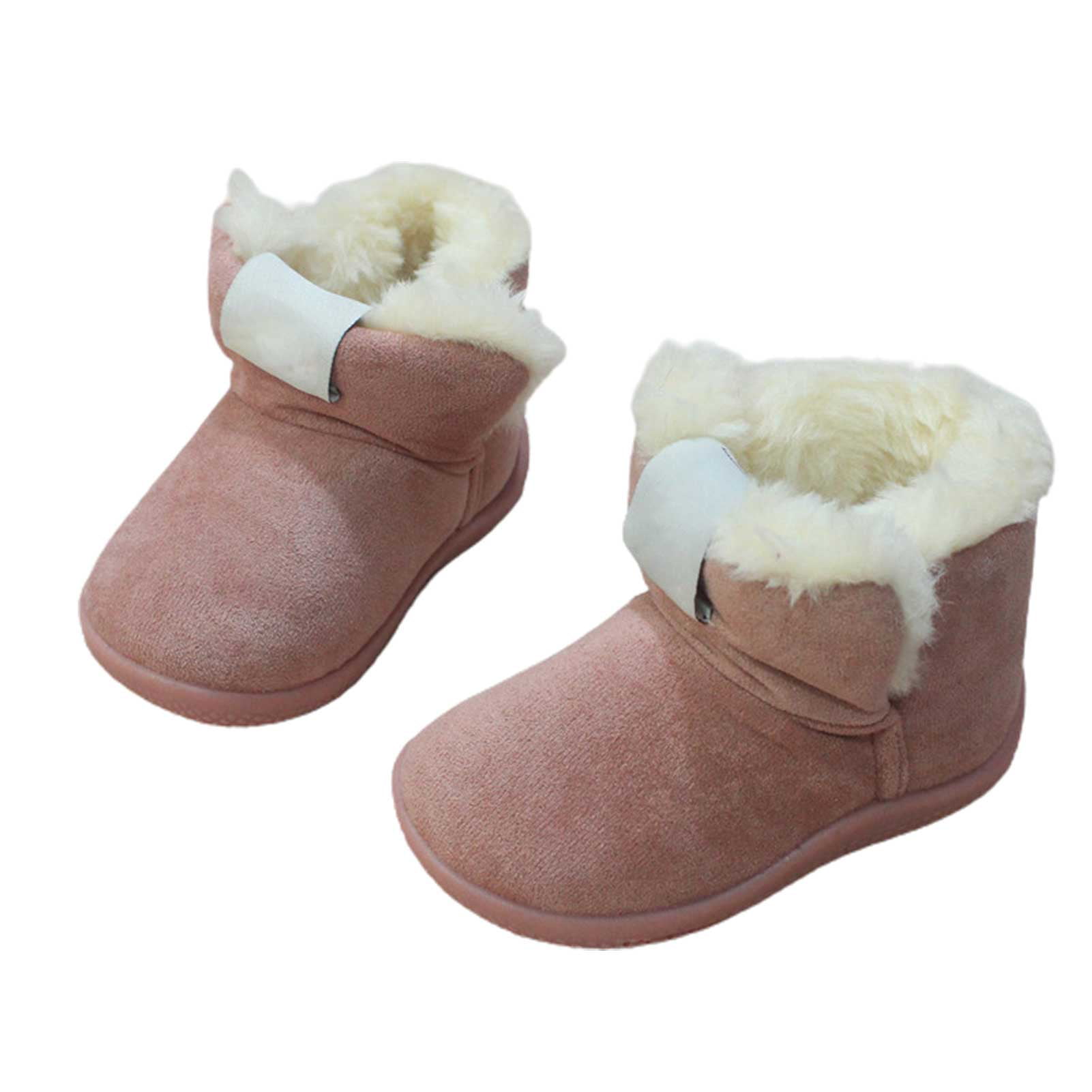 Kids Girls Toddler Baby Winter Soft Sole Snow Boots Suede Booties Martin Shoe