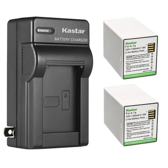 Kastar 2-Pack A-7a Battery and AC Wall Charger Replacement for Arlo GO 2 ITE Security Camera (VML2030), Ultra XL / Ultra 2 XL Camera (VMC5040), Pro 4 XL Camera (VMC4041P, VMC4050P)