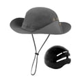 thumbnail image 1 of Casco de bicicleta gorra de pescador casco de ciclista moderno con correa para la barbilla casco en forma de sombrero casco para adultos para mujeres Gris, 1 of 8