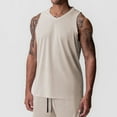 thumbnail image 2 of SSAAVKUY Deals Men's Tank Top Cotton Muscle Workout Gym Shirts Moisture Wicking Lightweight Summer Casual Sleeveless Shirts Khaki XL, 2 of 7