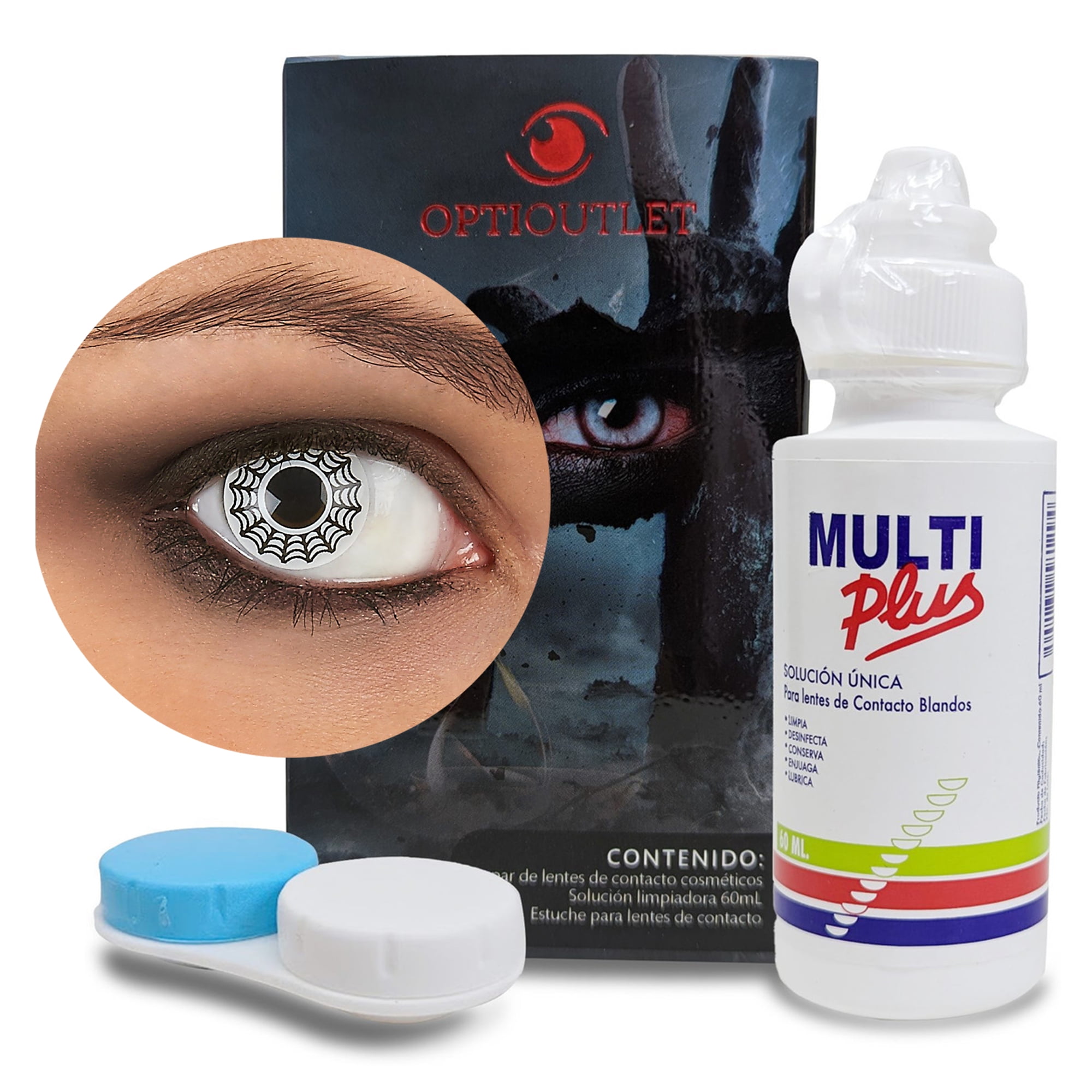Pupilentes Lentes de Contacto de Color Fantasia para Maquillaje y Disfraces de Halloween Pupilentes de Colores para Cosplay Anime Disfraz Halloween Mujer y Hombre Telarana Bodega Aurrera en linea