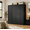 Black, variant on Laisnet 67"H Modern 4 Doors Wardrobe Closet with 2 Drawers, Adjustable Shelves & Hanging Rods for Bedroom, White