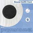 thumbnail image 4 of Uxcell Round Soffit Vents 3 inch, 4Pcs Black Plastic 80mm Soffit Vent Cover, 4 of 7