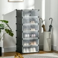 thumbnail image 2 of HOMCOM Organisateur de Rangement en Cube avec Portes, Armoire Modulaire 6 Cubes DIY Noir, 2 of 10