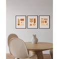 thumbnail image 5 of HAUS AND HUES Boho Framed Wall Art - Set of 3 Mid Century Modern Art, Terracotta Wall Decor, Orange Wall Art Abstract, Polygon, Earth Tone Pictures, Boho Artwork (Framed Black, 8x10), 5 of 6