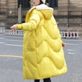 thumbnail image 5 of Lovskoo Womens Winter Coats Hooded Quilted Jacket Long Sleeve Mid-Length Over-The-Knee Wear Reversible Thick Cotton-Padded Jacket White, 5 of 8