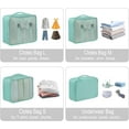 thumbnail image 4 of Packing Cubes for Travel, 8Pcs Travel Cubes Set Foldable Suitcase Organizer Lightweight Luggage Storage Bag, Light Blue, 4 of 7