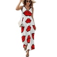 thumbnail image 2 of Lips! Dress Summer Street Style Bohemia Long Dresses Female Sleeveless Printed Maxi Dress, 2 of 9
