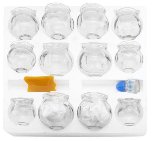 Photo 1 of 12 pcs Thick Glass Cupping Set for Professionals (2 Cups 5 2.87x4x3.5) (4 Cups 4 2.5x3.5x3) (4 Cups 3 2.25x3.12x2.8) (2 Cups 2 2.37x3x2)