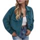 thumbnail image 2 of Chaqueta combinable con bolsillo con botones recortada de pana a la moda para mujer Fridja  po1931, 2 of 7