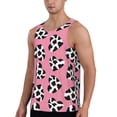 thumbnail image 2 of KLL heart with cow Print Men's Muscle Gym Workout Stringer Tank Tops Bodybuilding Fitness T-Shirts Tank Tops Men-Large, 2 of 7