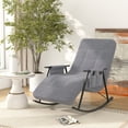 thumbnail image 2 of VECELO Rocking Chair Adjustable Backrest & Footrest, Nursery Recliner Chair with Double Side Pocket for Living Room/Bedroom, Gray, 2 of 9