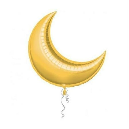 26 gold crescent moon balloon walmart com