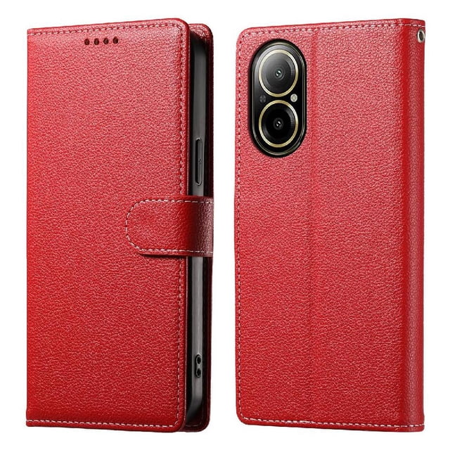 Case for FOXDOCK Realme C67 4G Wallet Case – Premium Leather, 3 Card Slots, Shockproof Protection