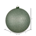 thumbnail image 2 of Vickerman 4" Frosty Mint Glitter Ball Ornament, 6 per Bag, 2 of 7