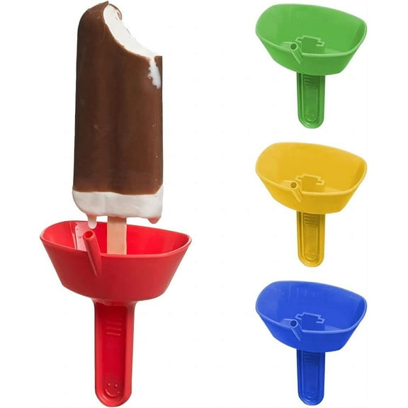 Hirundo Drip Free Popsicle Holder, Silicone Popsicle Holde with Straw Drip Free, BPA-Free and Lead-Free Ice Cream Leak Proof Dirty for Children(Red)