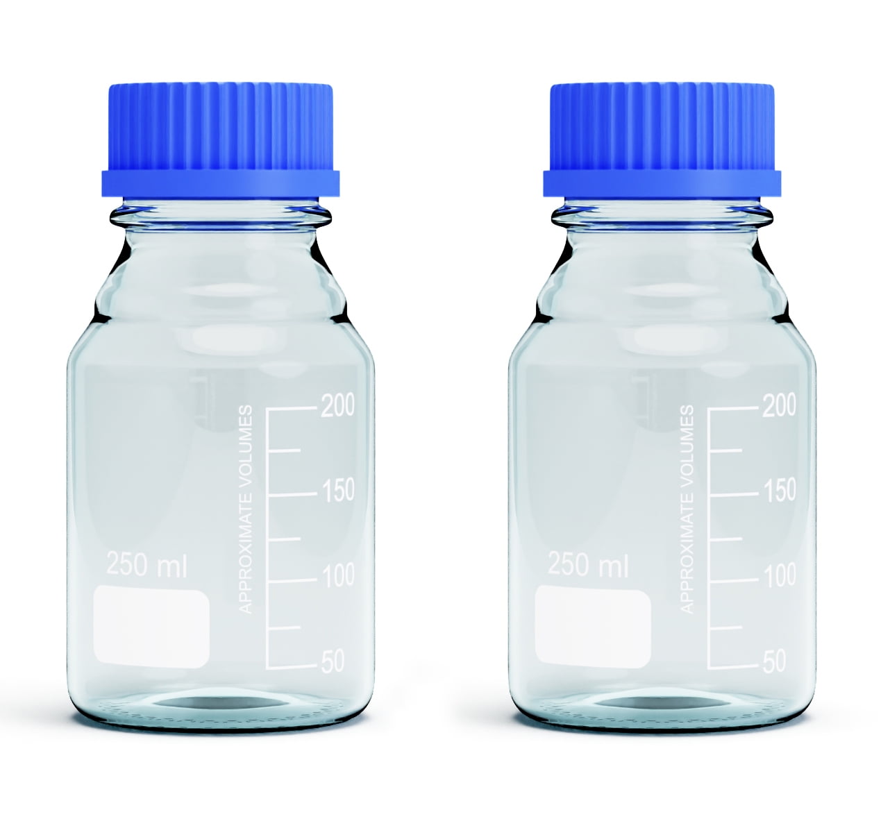 250ml Glass Round Media Storage Bottles with GL45 Screw Cap