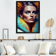 thumbnail image 2 of Designart Colorful Sensual Woman In Fur Coat II Framed Wall Art, 2 of 5
