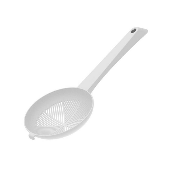 Spoon Anti-scald Kitchen Dumplings Filter Sieve Household Reusable Strainer Anti-Scald Handheld Washable Tool Noodles Colander Plastic Cookware White