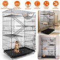 YTBW 4Tiers Cat Cages Enclosures Indoor Metal Playpen Kennel Lockable