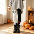 thumbnail image 6 of Halloween Leggings for Women High Waisted Soft Yoga Pants Stretchy Leggings Pumpkin Face Printed Tights Black XXL, 6 of 6