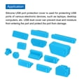 thumbnail image 4 of Unique Bargains 65pcs Laptop Port Duct Cover 13 Types Plugs Cap for Notebook Laptop PC Computer, USB/VGA/Audio Jack/SD, Sky Blue, 4 of 7