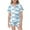 R90-Sky Blue, variant on RMGVDSD Girls' Clothing Sets Girls Bow Printed Pajamas Short Sleeve Button Down Shirts Tops Shorts Sleepwear Set Loungewear 2 Piece Outfit 2-3 Years