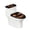 Pumpkin Face Design, variant on HELLHERO Polyester Fabric Bathroom Toilet Cozy Set & Stretchy Fabric Toilet Seat Lid Cover & Elastic Bottom for Toilet Soft