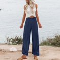 thumbnail image 3 of Wensltd Summer Women Straight Pants High Wasited Lounge Pants Comfy, 3 of 4
