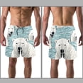 thumbnail image 3 of luoweisi Men's Beach Shorts Quick Dry Swim Trunks with Mesh Lining Polar Bear M, 3 of 5