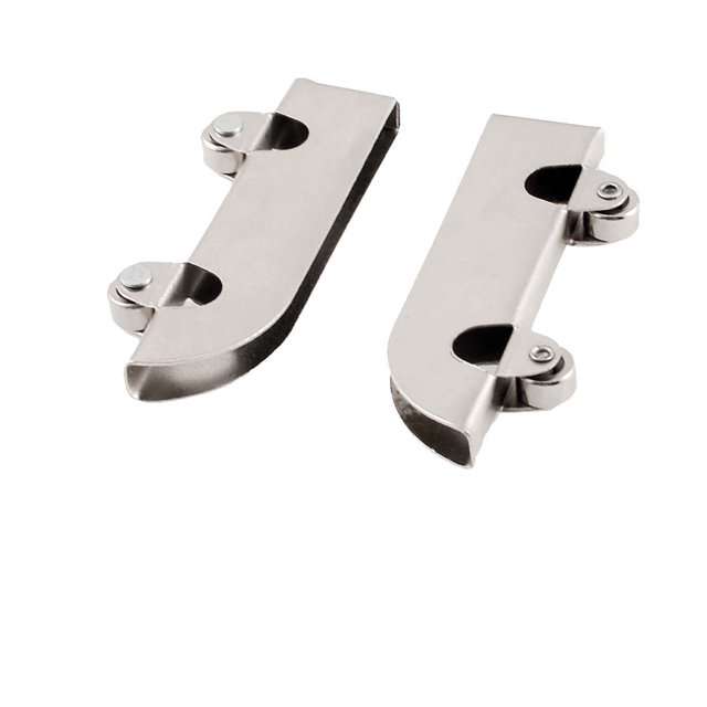 Unique Bargains 2 Pcs Metal Axles Window Pulley Door Sliding Two Rollers Wheel 6mm