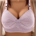 thumbnail image 3 of Wutalume Women's Full Bust Thin Bras - Wireless Lifting Support Bra, Soft Fabric Comfort Bra for All-Day Confidence,Light Purple XL, 3 of 4