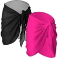 thumbnail image 1 of Augper 2PC Women Printing Beach Wrap Sarong Cover Up Chiffon Swimsuit Wrap Skirts, 1 of 4