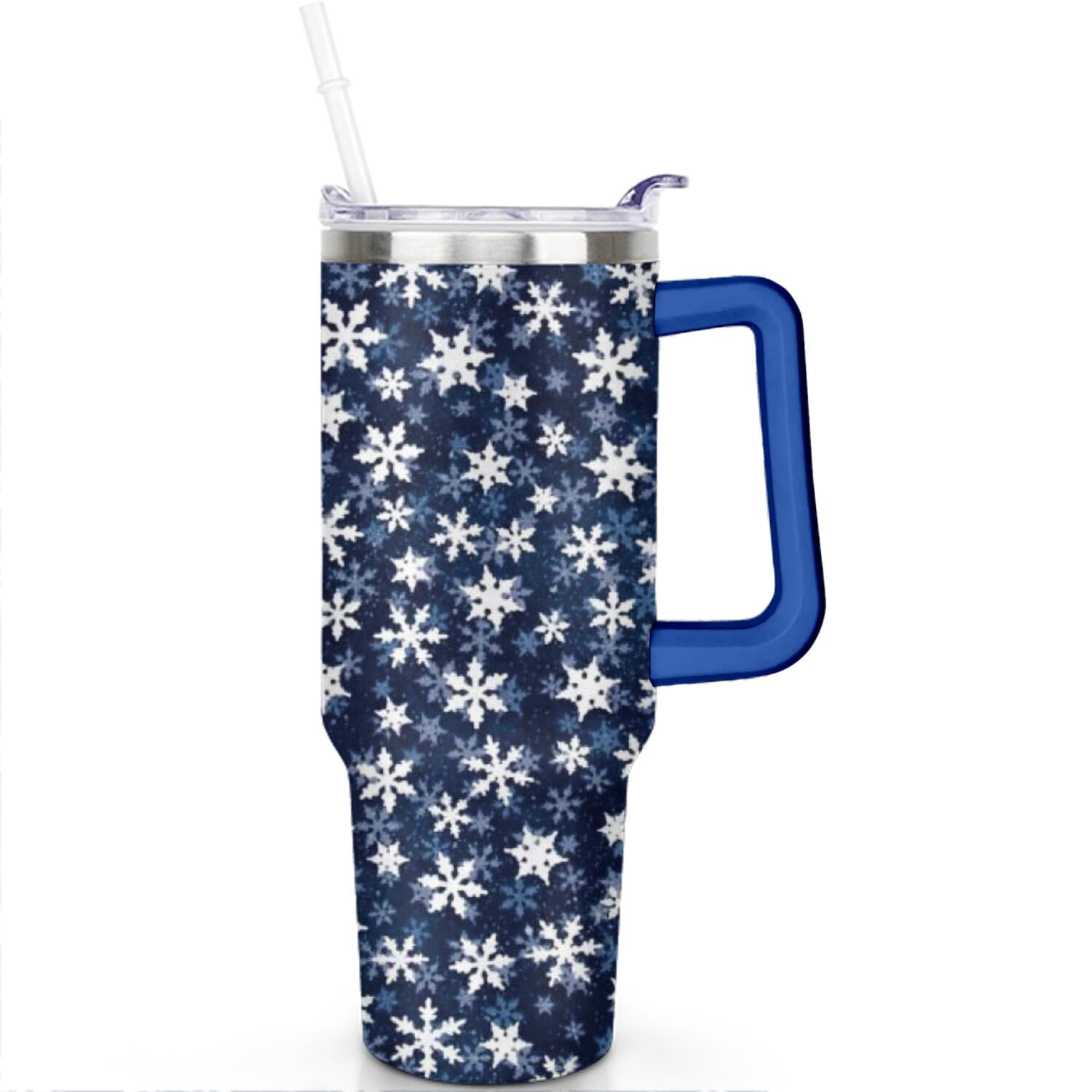 Christmas Gifts 40 oz Tumbler with Handle and Straw Lid,Cute Gifts for Women Winter Gnome Vacuum Insulated Leak Proof Tumbler,Holiday Accessories Stainless Steel Coffee Cup