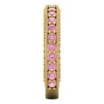 thumbnail image 4 of 1.44 ctw Wedding Band for Women - 18K Yellow Gold Simulated Pink Diamond Stackable Eternity Ring, 4 of 6