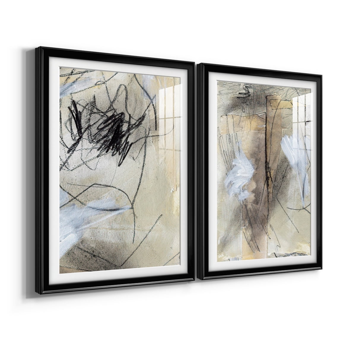 Wexford Home Masked Notes VII Premium Framed Print, 18.5" x 24.5" - Ready to Hang, Black (Set of 2)