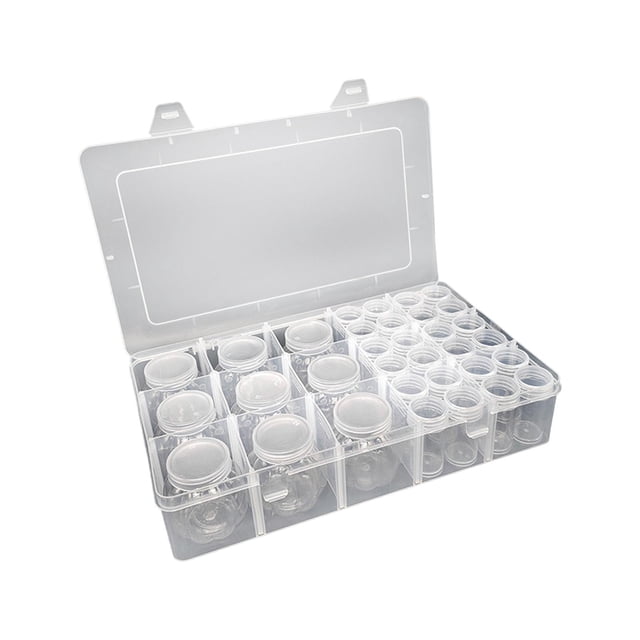 Organizador de cuentas Macarena con tapas para decoración de uñas y joyas 9 Calabaza 24 Ronda