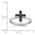 thumbnail image 5 of 925 Sterling Silver Stackable Expressions Marcasite Cross Ring Size: 10; for Adults and Teens; for Women and Men, 5 of 5
