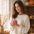 thumbnail image 7 of Fall Halloween Decoration for Home Indoor Outdoor Clearance Under $5.00!Heart Ceramic Pumpkin Decor Glossy Hand Fall Pumpkin Tabletop Ornaments Cute Romantic Tiered Tray Mantel Shelf Home Decor, 7 of 7
