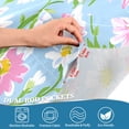 thumbnail image 3 of Yayeee Kitchen Curtains Tier Pair Light Filtering 27"x36" Rod Pocket Short Cafe Window Panel, Blue Floral, 3 of 7