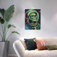 thumbnail image 5 of 12x16 inch Canvas Frameless Painting Skeleton Astronaut Poster,Apartment Living Room,Bar,Man Cave Decorative Paintings,Vintage Skeleton Astronaut Art Canvas Prints,For Man Cave,Bar,Cafes,Gym, 5 of 6