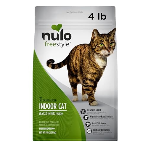 Nulo Freestyle Nourriture pour Chat d'Intérieur, Croquettes Sèches Premium Sans Céréales, Recette de Protéines Naturelles avec Probiotique BC30 pour Soutien Digestif