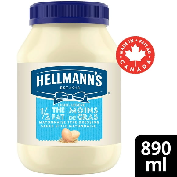 Hellmann's Half Fat Light Mayonnaise Type Dressing, 890 mL, Mayonnaise