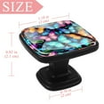 thumbnail image 4 of 4 Pcs Square Cabinet Handle Drawer Pulls Butterfly Knobs with Screws Furniture Office Cabinet Knob Decoration, 4 of 7
