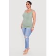thumbnail image 3 of Women's Plus Size Solid Seamless Scoop Neck Tank Top, 3 of 4