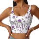 thumbnail image 1 of Fotbe Lavender Flowers Sujetador Deportivo Largo sin Aros para Mujer con Almohadillas y Soporte Medio, Transpirable y Absorbente, Camiseta Tipo Chaleco o Tank Top-XX-Large, 1 of 8