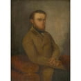 thumbnail image 2 of Peter Michal Bohúň 14x18 Black Ornate Wood Framed Double Matted Museum Art Print Titled - Portrait of Jan Gallay (1850), 2 of 5