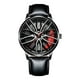 thumbnail image 2 of Reloj deportivo para hombres de color rojo con forma de rueda de automóvil, reloj de moda para hombres, reloj automático con forma de neumático, 2 of 9