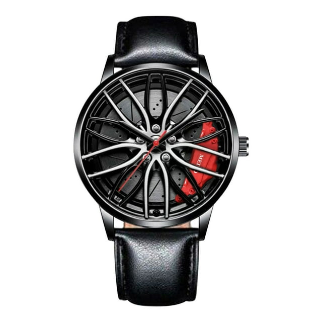 Montre de Sport pour Hommes à Roue Montre de Mode pour Hommes Montre en Forme de Pneu